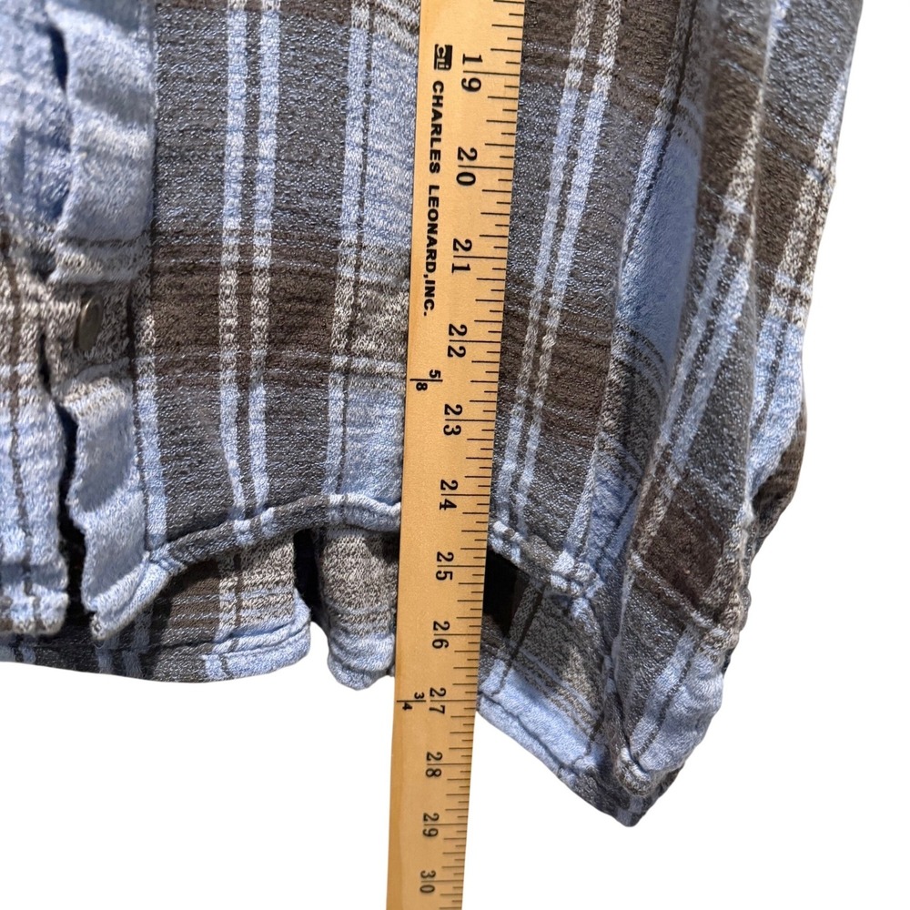 BDG Urban Outfitters Women's M Blue Plaid Button Down Oversized Boxy Grunge - Picture 8 of 8